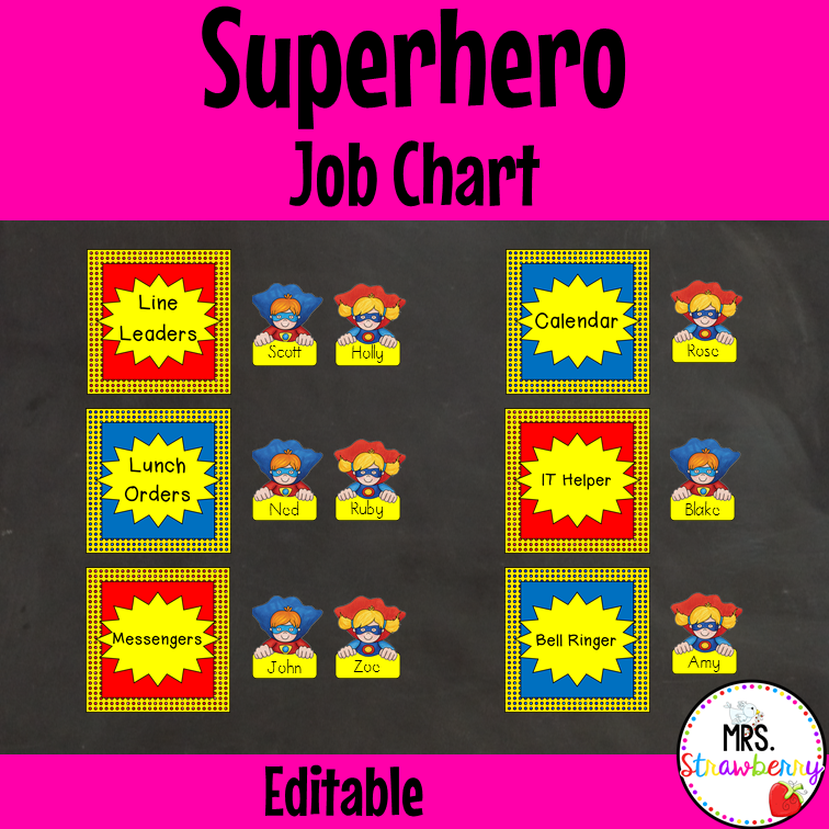 superhero-job-chart-editable-mrs-strawberry