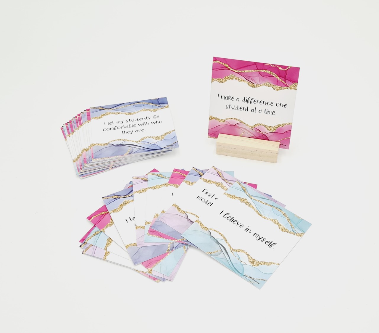 Teacher Affirmation Cards - Agate Set - Mrs. Strawberry